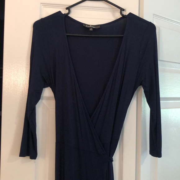 Lulus navy wrap dress ! - Picture 5 of 7